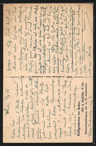 AK Heiligenkreuz bei Baden, Am Kirchenhaupteingang