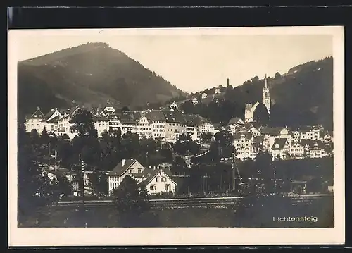 AK Lichtensteig, Ortsansicht mit Kirche