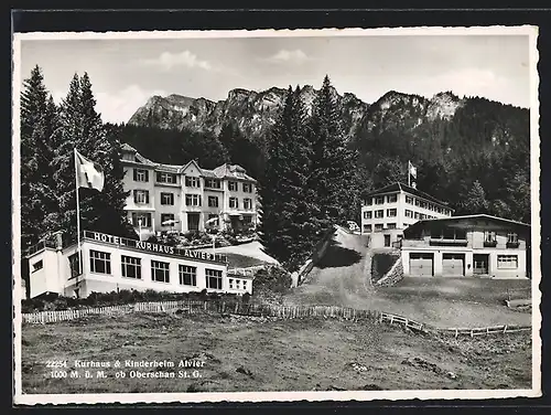 AK Oberschan, Kurhaus & Kinderheim Alvier