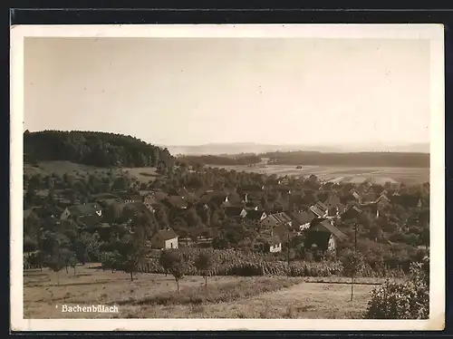 AK Bachenbülach, Ortsansicht aus der Vogelschau