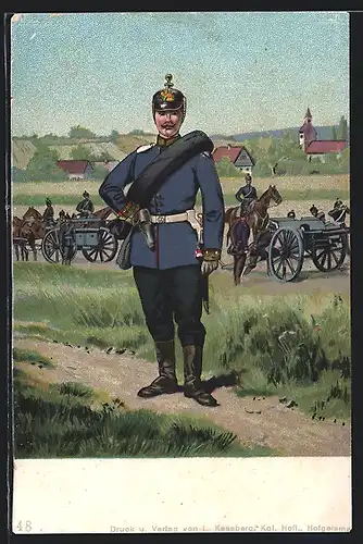 AK Artillerie-Soldat in Uniform