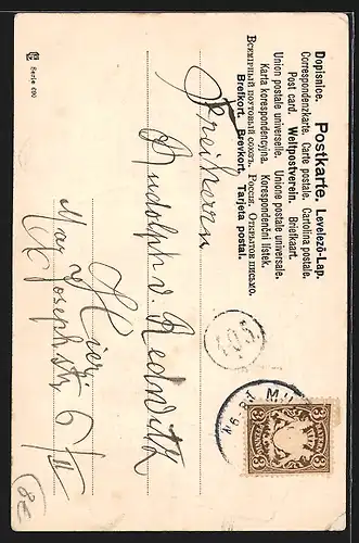 AK Karikatur eines Garde-Offiziers