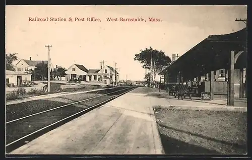 AK West Barnstable, MA, Railroad Station & Post Office, Bahnhof