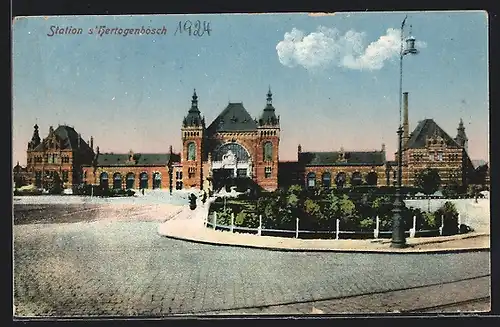 AK s`Hertogenbosch, Blick auf den Bahnhof