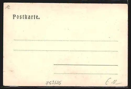 AK Neuberg, Ortsansicht mit Bergblick