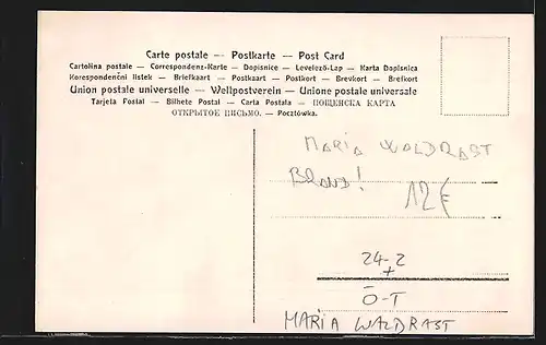 Foto-AK Maria Waldrast, Gebäuderuine nach Brand