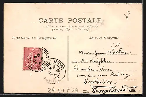 AK Niort, La Rue Baugier 1904, Strassenpartie mit Kirche bei Hochwasser