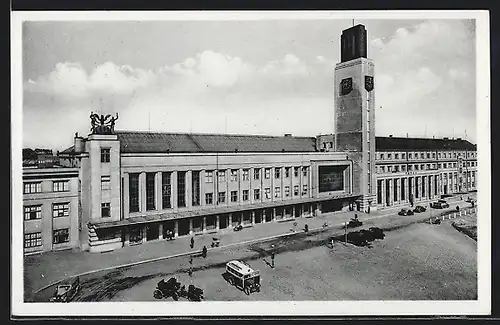 AK Königgrätz, Blick auf den Bahnhof