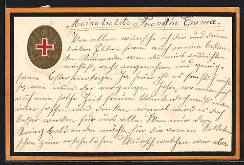 AK Rotes Kreuz als offizielle Kriegsfürsorge, Goldenes Wappen