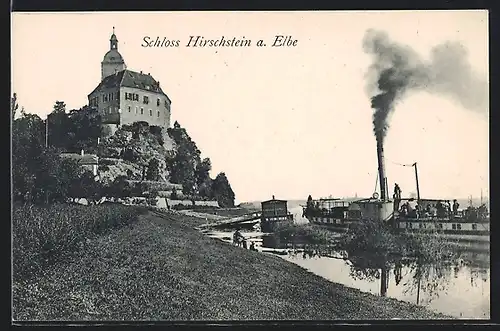 AK Hirschstein a. Elbe, Schloss Hirschstein
