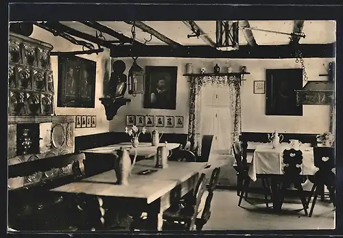 AK Fürstenbrunn i. Erzgeb., Gasthaus Köhlerhütte, Historisches Zimmer