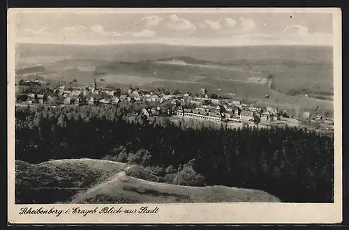 AK Scheibenberg i. Erzgeb., Blick auf den Ort