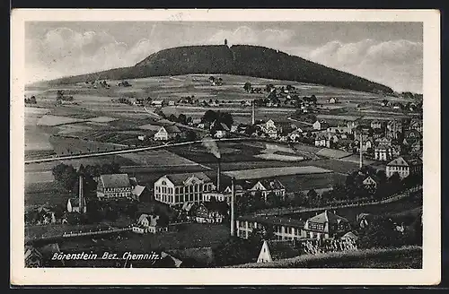 AK Bärenstein /Bez. Chemnitz, Teilansicht mit Fabriken
