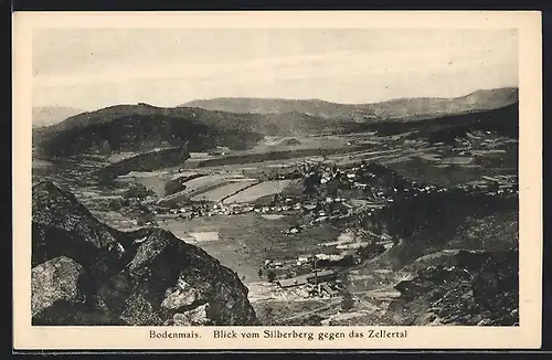 AK Bodenmais, Blick vom Silberberg gegen das Zellertal