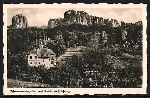 AK Bad Schandau /Sächs. Schweiz, Gasthaus Schrammsteinbaude