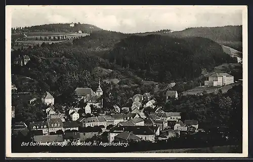 AK Bad Gottleuba i. Erzgb., Oberstadt mit Augustusberg