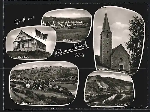 AK Rammelsbach /Pfalz, Am Jugendheim, Ev. Kirche