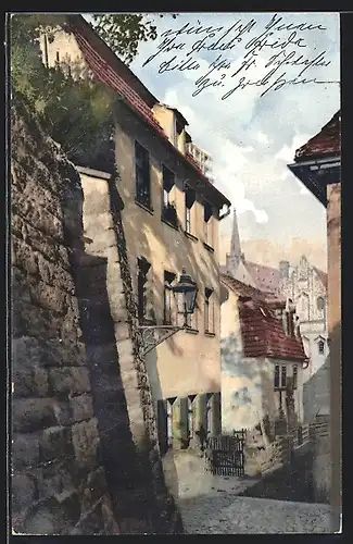 Künstler-AK Photochromie Nr. 1540: Alt-Meissen, an den roten Stufen