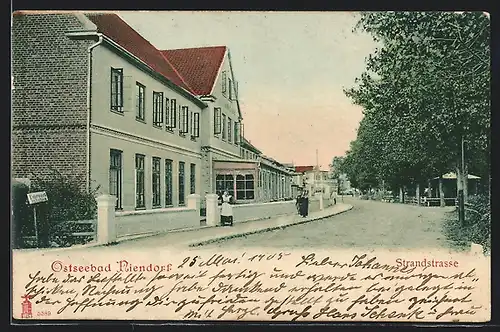AK Niendorf /Ostsee, Blick in die Strandstrasse