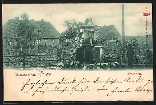 AK Schwartau, Blick auf den Brunnen