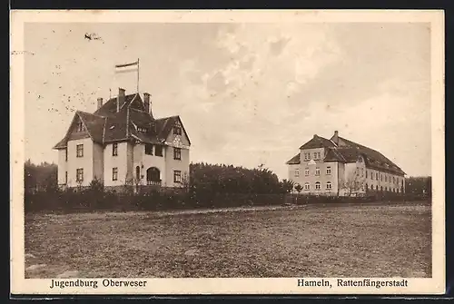 AK Hameln, Rattenfängerstadt, An der Jugendburg Oberweser