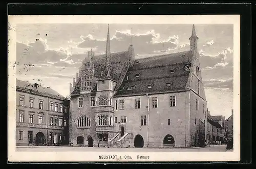 AK Neustadt a. Orla, das Rathaus