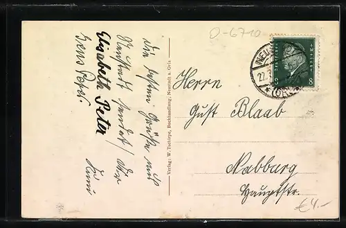 AK Neustadt a. Orla, das Rathaus