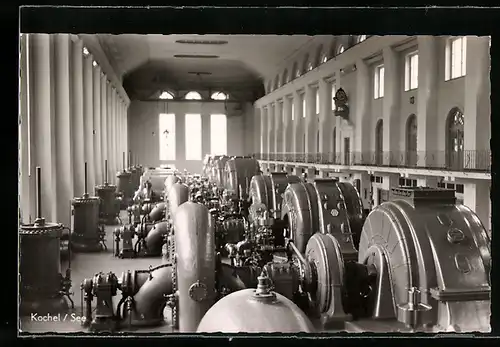 AK Kochel am See, Turbinenhalle im Walchenseewerk