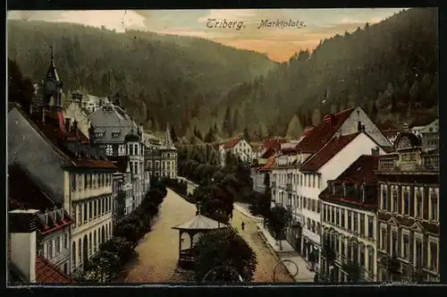 AK Triberg, Marktplatz