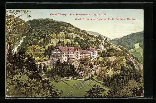 AK Triberg, Wald-und Kurhotel Bellevue