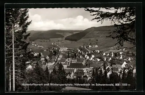 AK Vöhrenbach im Schwarzwald, Totalansicht vom Wald aus