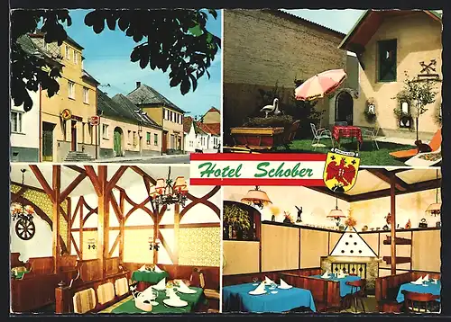 AK Hornstein im Burgenland, Hotel-Restaurant Schober, in den Gasträumen
