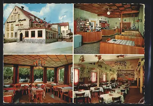 AK Rust am See, Hotel-Restaurant Franz Sifkovits, Aussenansicht, Gasträume und Theke