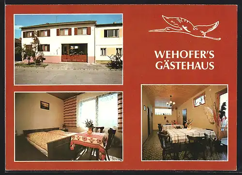 AK Rust am Neusiedlersee im Burgenland, Wehofers Gästehaus, Speisraum, Gästezimmer