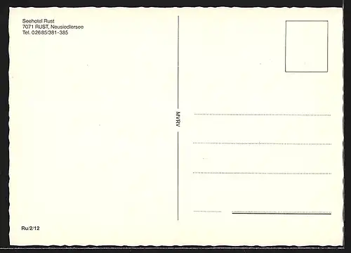 AK Rust am See, das Seehotel, Rathaus, Segelboote