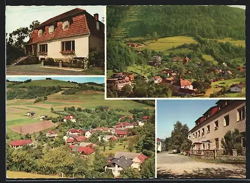 AK Stuben im Burgenland, Gesamtansicht, vor dem Gasthaus