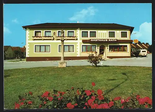 AK Oggau am Neusiedlersee im Burgenland, vor dem Gasthaus Rath
