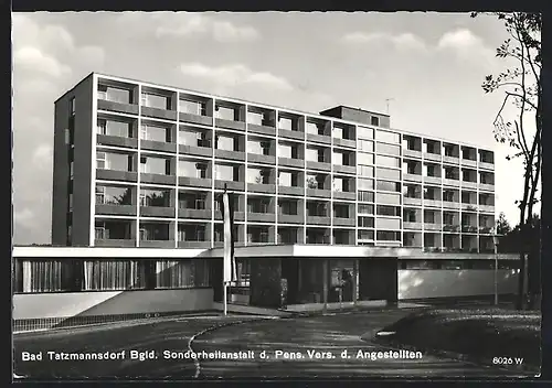 AK Bad Tatzmannsdorf im Bgld., die Sonderheilanstalt der Pens. Vers. Anst. der Angestellten, Aussenansicht