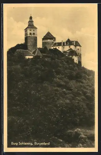 AK Schlaining im Burgenland, Blick auf die Burg