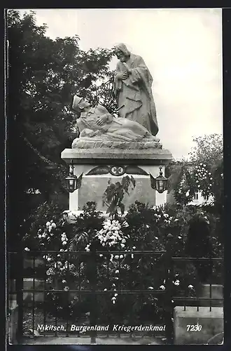 AK Nikitsch im Burgenland, das Kriegerdenkmal