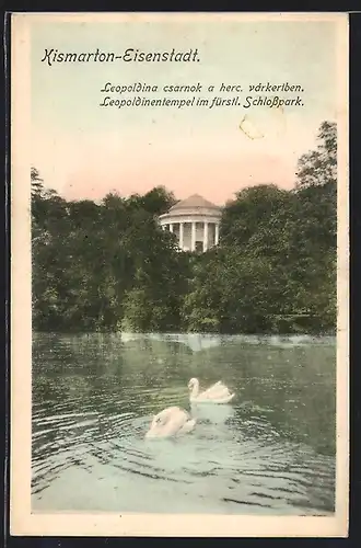 AK Eisenstadt, Leopoldinentempel im fürstl. Schlosspark