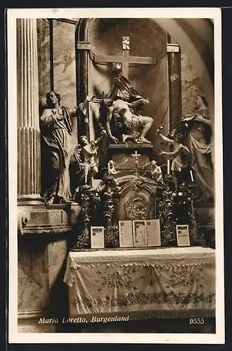 AK Klagenfurt am Wörthersee, Inneres der Basilika Maria Loretto