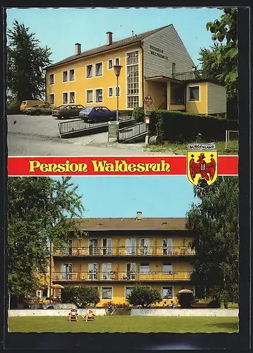AK Bad Tatzmannsdorf im Burgenland, Pension Waldesruh, Wappen