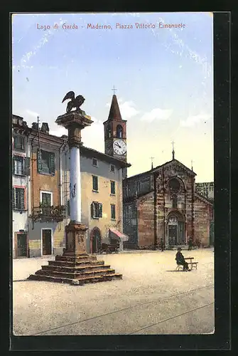 AK Maderno, Piazza Vittorio Emanuele, Chiesa e Monumento