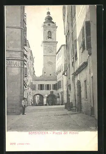 AK Bordighera, Piazza del Popolo, Ortspartie