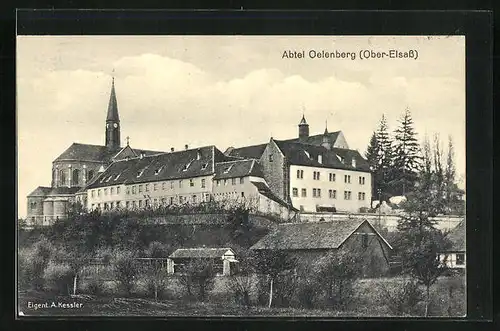 AK Reiningue, Blick zur Abtei Oelenberg