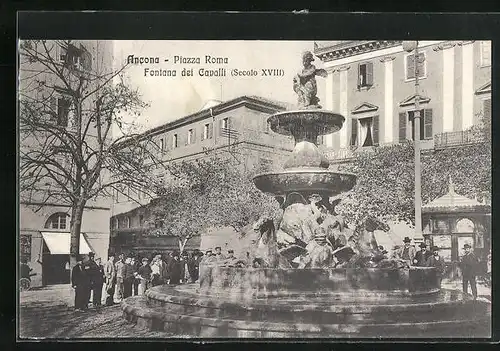 AK Ancona, Piazza Roma, Fontana dei Cavalli