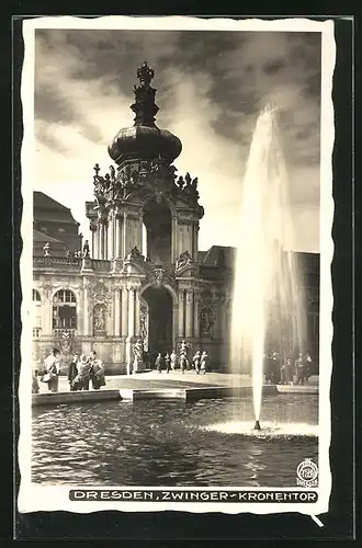 Foto-AK Walter Hahn, Dresden, Nr. 7589: Dresden, Zwinger, Kronentor