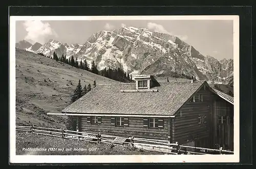 AK Rossfeldhütte, Berghütte mit hohem Göll