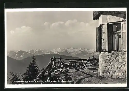 AK Kufsteiner Haus, Berghütte am Pendling, Blick gegen den Grossvenediger